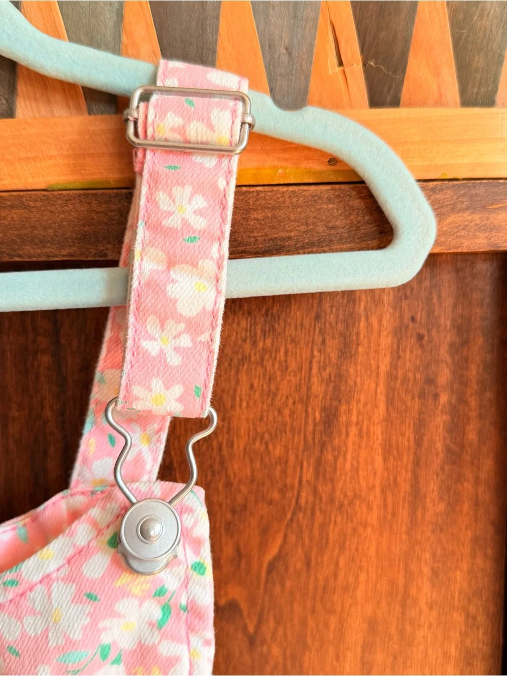 wonder nation Pink Floral Pinafore Overall Dress